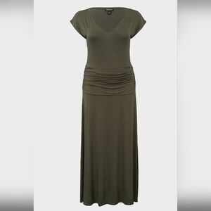 Torrid Womens Dress Super Soft Knits Green Short Sleeve Plus Size 2X